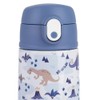 Oasis Double Wall Insulated Kids 400ml Bottle Stainless Steel Dinosaur