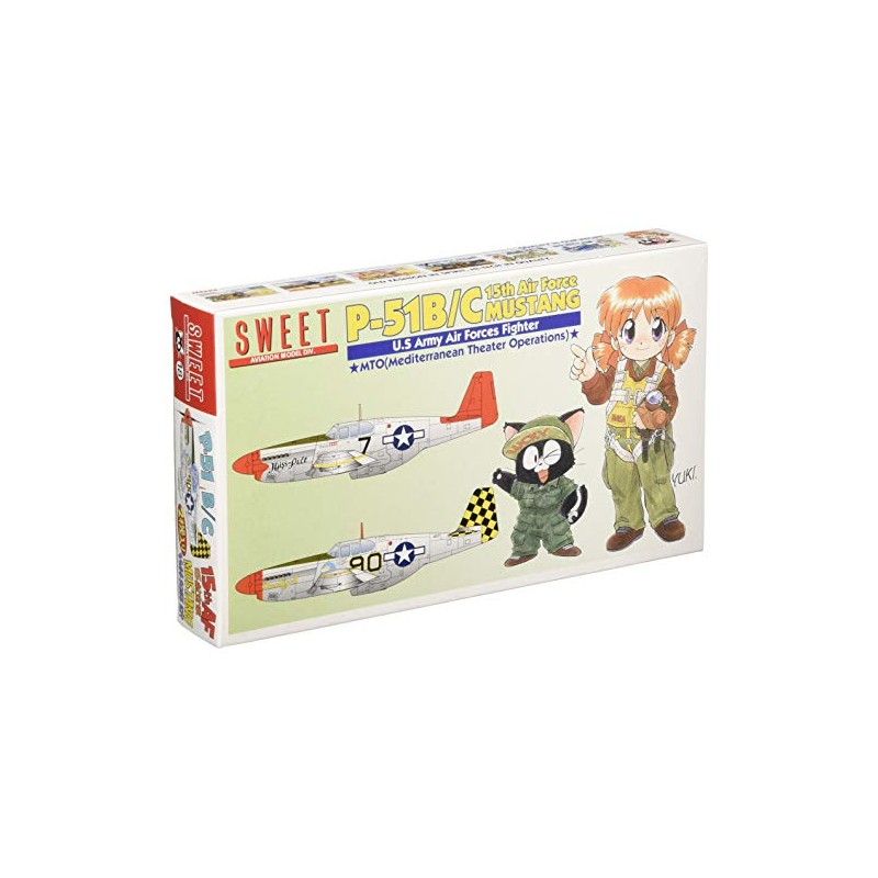 Sweet 1/144 P-51B/C 15th Air Force Mustang Plastic Model Kit,
