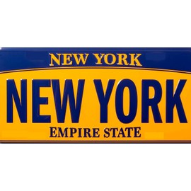 TNND New York Background Novelty Metal License Plate License plate sign 6x12 inches