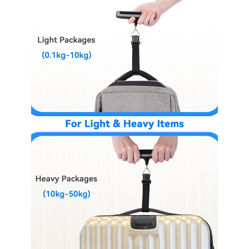 Luggage Scale, Dr.meter Digital Weight Scale with Tape Ruler, Portable