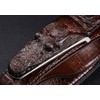 LX-SUNCX Men Belts Alligator Belt Cowhide Crocodile Print Belt Buckle