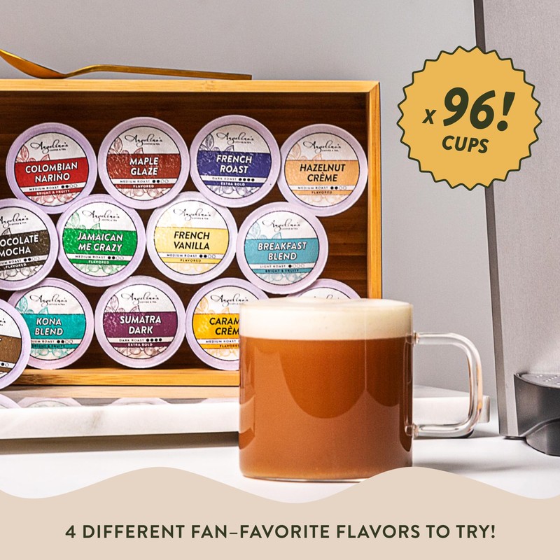 Angelino's Coffee, 96 Count, Compatible with Keurig 2.0 K-Cup Brewers