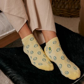 Conscious Step Socks that Support Mental Health - Ankle Smiley, Small