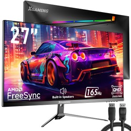 memzuoix 27 Inch Ultra-Thin Monitor with 3-Side Frameless Panel, 1080P 100Hz 1ms MPRT Gaming Monitor with Audio Output, Speakers, 99% sRGB, Eye Care, HDMI, VGA, VESA and Tilt