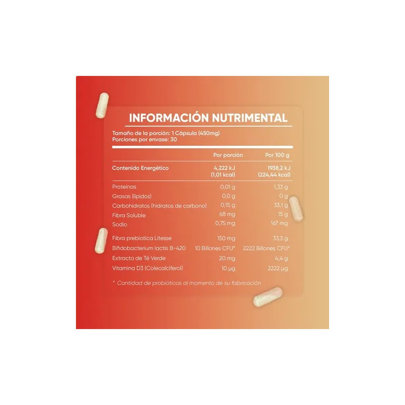 Multiblue - Probioticos Prebioticos Y Vitamina D3 - 30 Caps