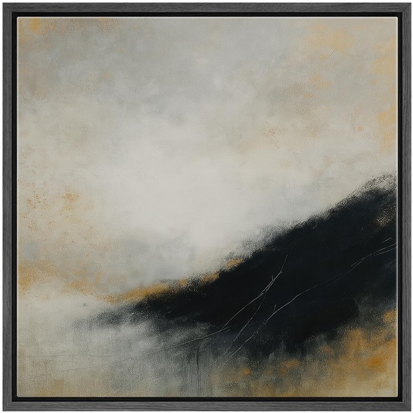 SIGNWIN Framed Canvas Print Wall Art Modern Misty Slope Abstract