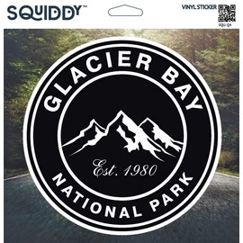 Squiddy Glacier Bay National Park - Vinyl Sticker Decal for Phone, Laptop, Water Bottle (2" Tall)