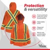 VIKING Professional Journeyman 300D Rip-Stop Fire Retardant Reflective Jacket -
