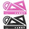 Honagu Aluminum Alloy Triangular Ruler Set, 2 Sets/8 Pieces, 15cm/5.9inches,