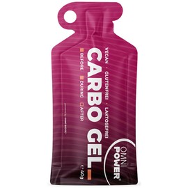 OMNi POWER Carbo Gel (Pack of 12), Energy Gel for Quick and Easy Energy, Innovative Gel-like Texture, 25 g Carbohydrates per Serving, Tasteless, Vegan, 12 x 40 g Gel
