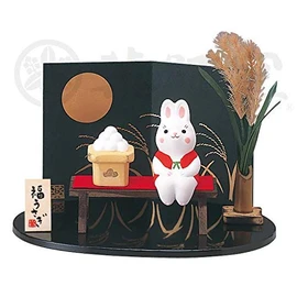 Yakushi Kiln Nishikisai Jugoya Rabbit (Moon Viewing) (Large)