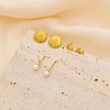 MUYAN 3Pcs Pearl Dolphin Shell Earrings for Women Gold Trendy