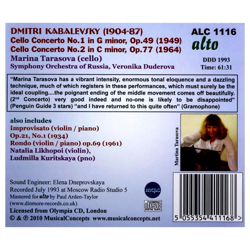 Kabalevsky: Cello Concertos 1 & 2