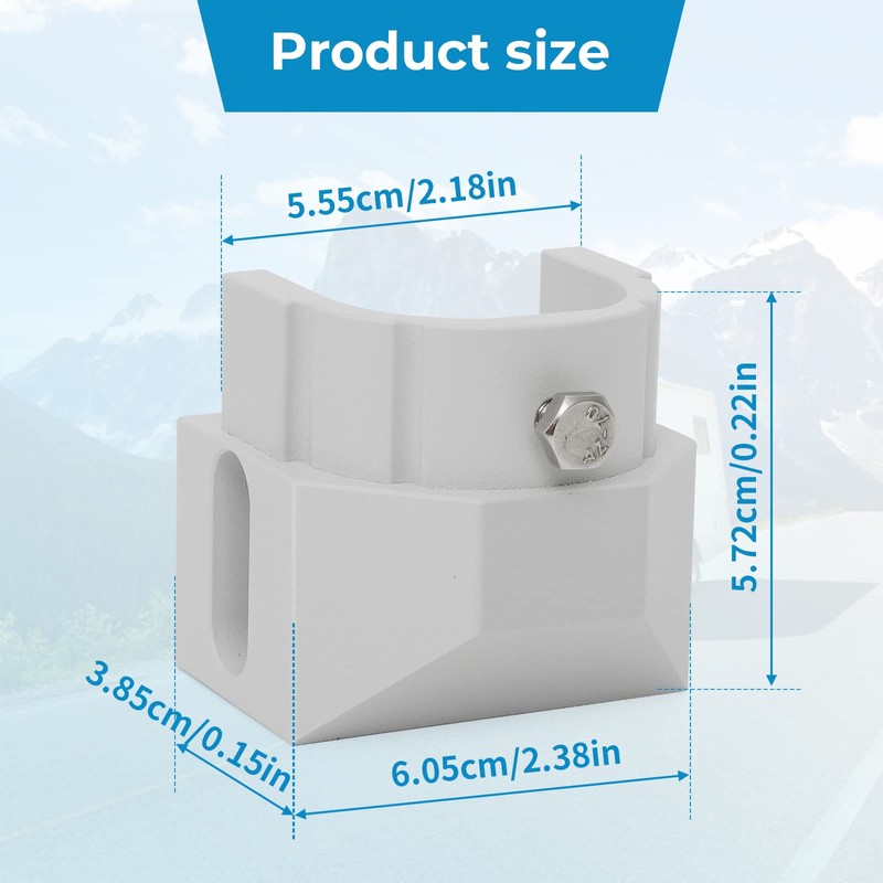 WIKIBB RV Awning End Plug Solid Aluminum Rounded Hardware for