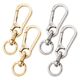 4 Pieces Of Carabiners, Metal Spring Keychains, Rotatable Carabiners, Diy Craft Jewelry Accessories, Bag Hooks