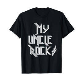 My Uncle Rocks Cool T Shirt for Niece Nephew Clothing Gift T-Shirt