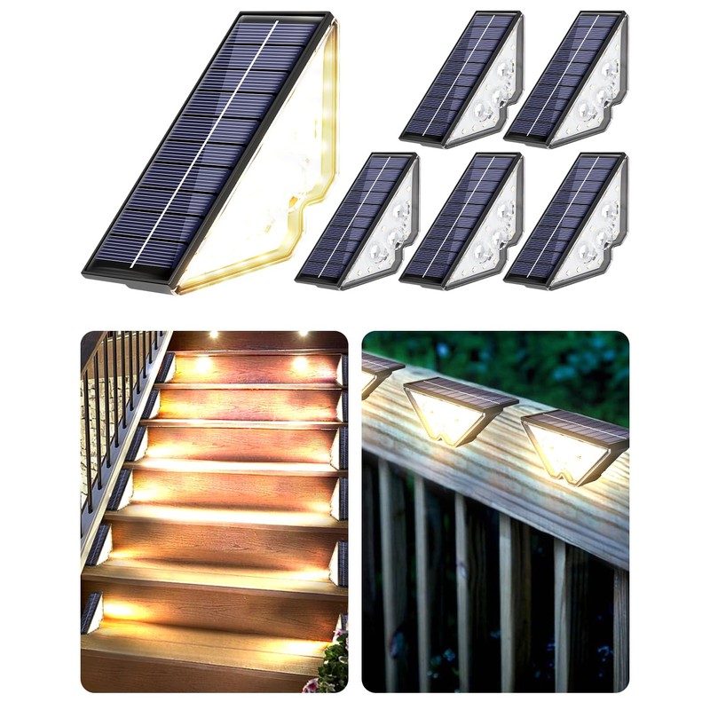BSTOT Solar Powered Step Lights for Outside Waterproof Led, Deck