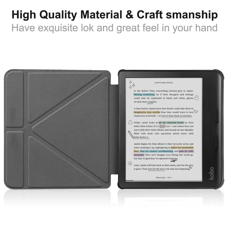 Case for Kobo Libra Colour 2024,Electro-weideworld Full Protection Folding Stand