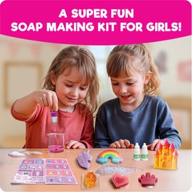 Doctor Jupiter Princess Super Soaps - Soap Making Kit for Kids | Arts & Crafts for Kids Ages 4-6-8-12 | Birthday Gift Ideas for Girls, Unicorn Toys