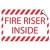 Fire Riser Inside Hazard Fire Label Decal Sticker 7 Inches