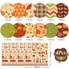Whaline 24Pcs Fall Pattern Paper with Stickers 12 Design Double-Sided