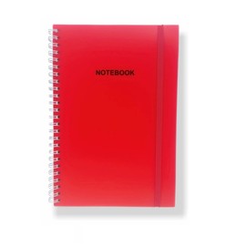 Ankush A4 Twinwire Wiro Bound Pastel Notebook Ruled Paper Pad Notes (Pastel Pink) (Red)