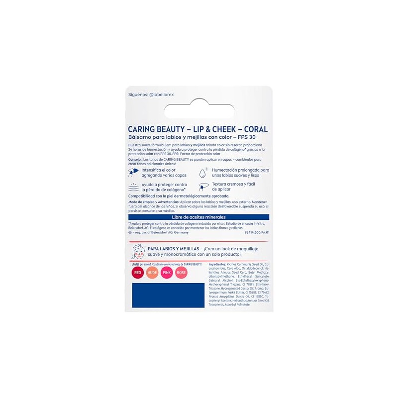 Labello Caring Beauty Coral 4, 8gr