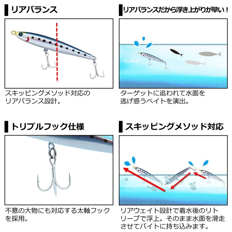 DAIWA 110S Saltiga Offshore Lure, Oversear, Skipping, Adel Keimura Green