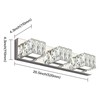 ZUZITO LED Bathroom Light Fixture Modern 3 Light Crystal Vanity