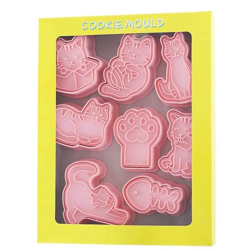 Eidoct 8PCS Cookie Cutters Shapes Baking Set Moulds Cookie Cutters