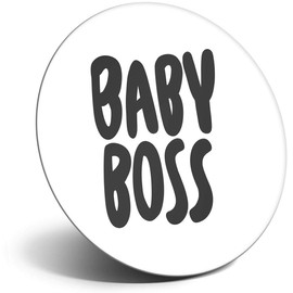 Destination Vinyl ltd Magnet for Refrigerator, Fridge - Boss Baby Funny Cute Sign for Office, Cabinet and Whiteboard, Magnetic Stickers, 14762