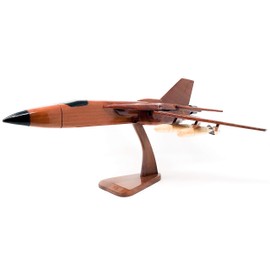 F111 Aardvark Airplane Mahogany Wood Display Model
