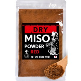 YAMASAN KYOTO UJI Japanese Dry Red Miso Seasoning, Freeze-Dried Red Miso Powder, Rich Flavor and Umami, No Additives, Vegan, Delicious Choice for Various Foods, Made in Japan (90g)