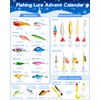 Fishing Advent Calendar 2025, 24 Days Christmas Gifts Countdown Lure