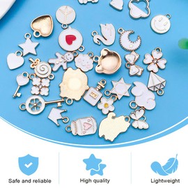 LONZIKP Bracelet Charms Earring Charms Wholesale Bulk Jewelry Making for DIY Bracelet Necklace Crafts