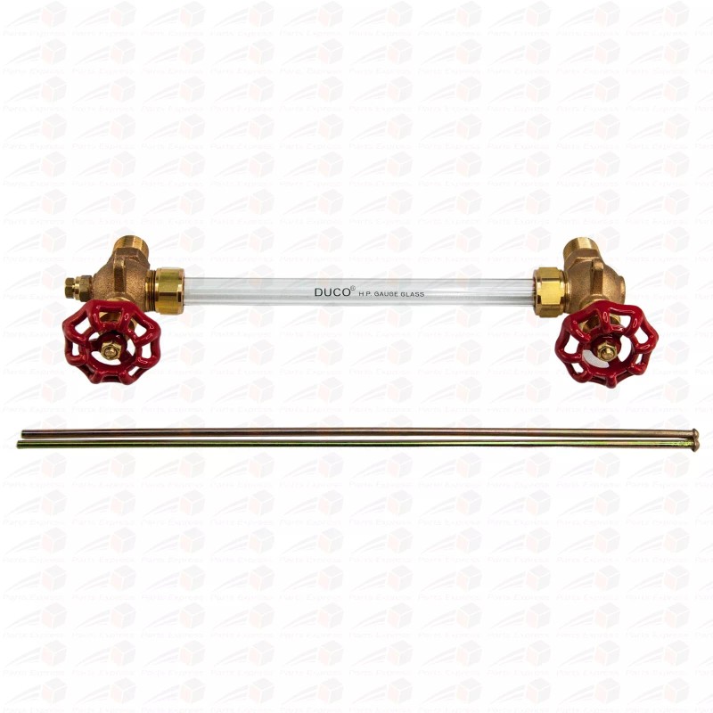 DUCO® HVAC 3/8" NPT BOILER SIGHT GAUGE GLASS COMPLETE SET