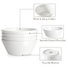 MALACASA Large Salad & Soup Bowls - Set of 4,