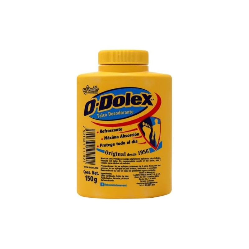 O-DOLEX Amarillo TALCO Desodorante 150 G.