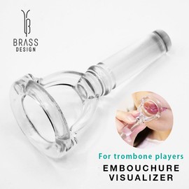 Trombone Embouchure Visualizer (Clear Design) – Mouthpiece Practice Tool – BRASS DESIGN [Rim Diameter: 1.10" / 28.0mm]