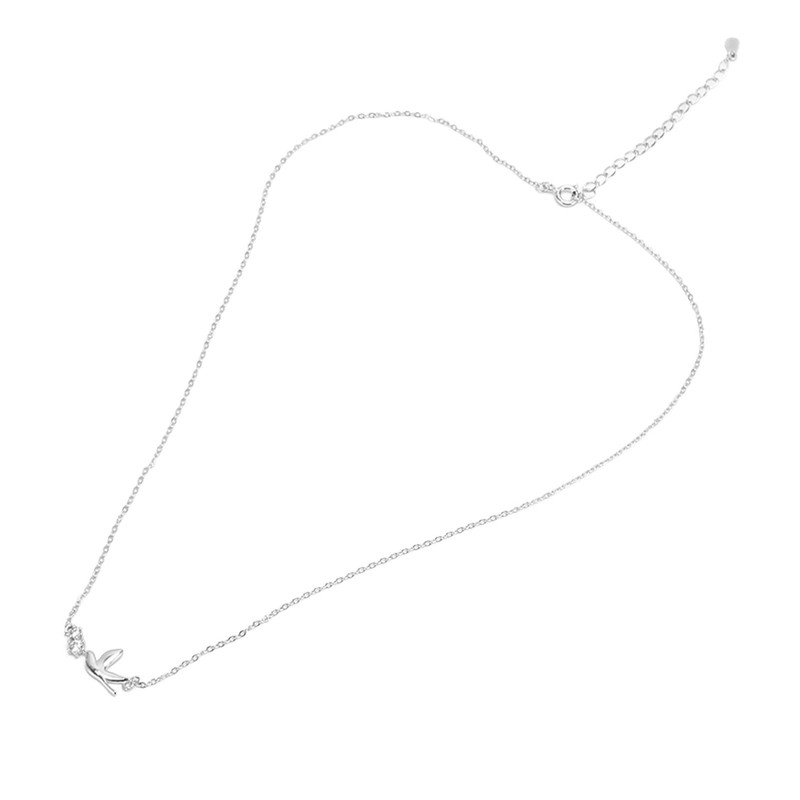 Silver Pendant Necklace Beautiful Elegant Adjustable Cute Dove Bird Pendant