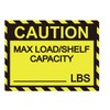 Remarkable Pallet Rack Capacity Label,3×4 Inch Caution MAX LoadShelf LBS