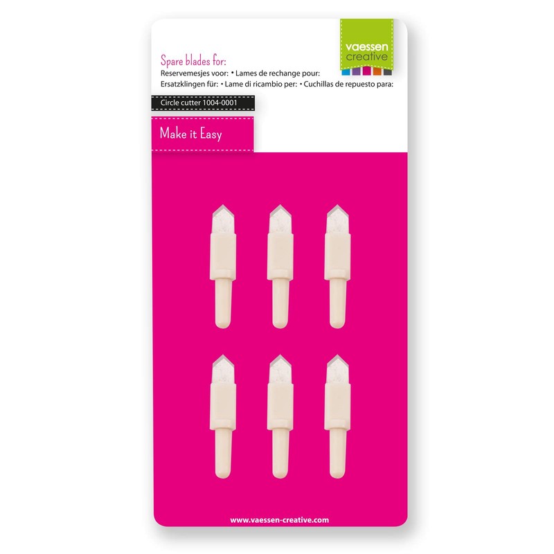 Vaessen Creative 6 Pcs Circle Cutter Replacement Blades for Cutting