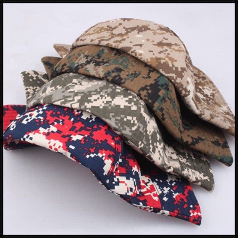White Fang CA503 Women's Bucket Hat, Hat, Plain, Camouflage, Casual,