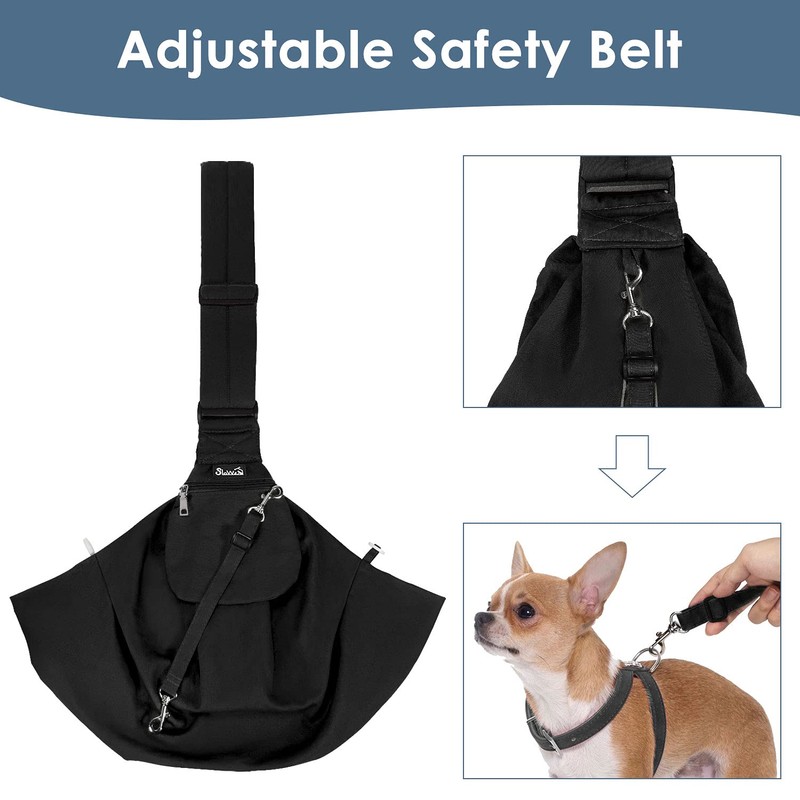 Lukovee Pet Sling, Hand Free Dog Sling Carrier Adjustable Padded