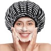 Shower Cap for Women Terry Lined Bath Cap Large Reusable