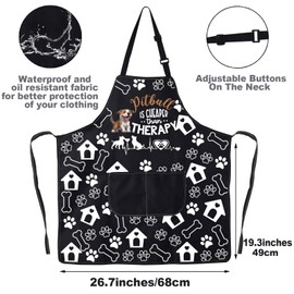 JNIAP Pitbull Kitchen Apron Pitbull Cooking Apron Pitbull Mom Gift Pitbull Is Cheaper Than Therapy Pitbull Lover Gift (Pitbull apron)