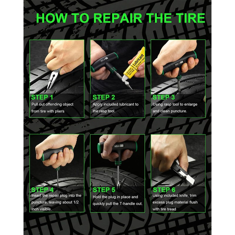 20PCS Tire Repair Kit – Flat Tire Plug Kit includes