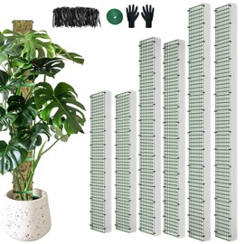 60"/40"/24" Metal Moss Pole, D Shape Sphagnum Moss Pole, Moss Poles for Climbing Plants, Moss Pole for Plants Monstera, Indoor Climbing Plants, Moss Poles Kit (2 Each of 60" 40" 24")