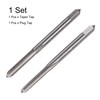 uxcell 2pcs Metric Hand Tap Set, M4 x 0.7 Taper/Plug
