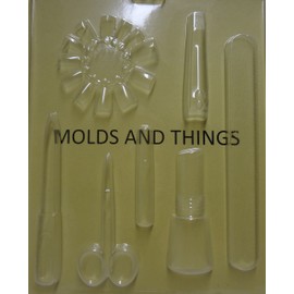 MOLDS AND THINGS High Heel Shoe Chocolate Mold, Make up kit Chocolate Candy Mold, Manicure kit Fashion Chocolate Candy Mold with Candy Making Instruction